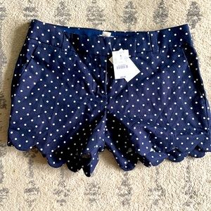 J Crew NWT size 2 scalloped shorts